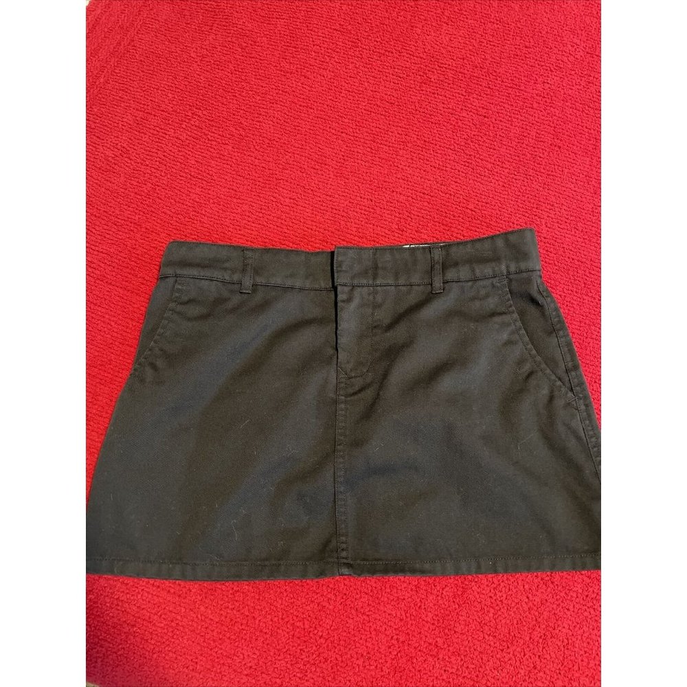 Vulcan brand juniors black denim miniskirt size 5